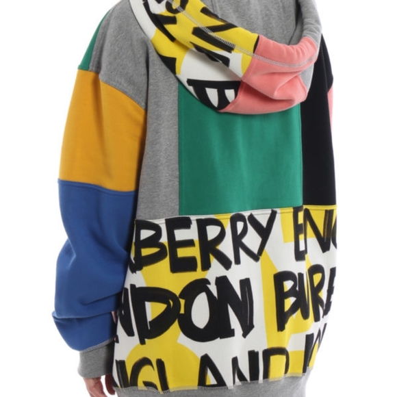 BURBERRY Pavina colour block patchwork zip hoodie - Picture 4 of 6